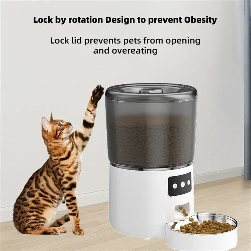 Smart WiFi Pet Feeder for Cats & Dogs – 4L Automatic Dispenser