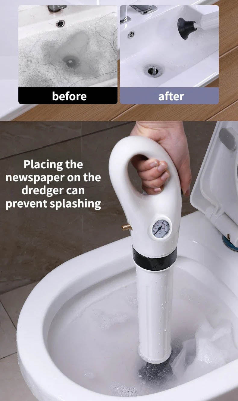High-Pressure Toilet Plunger – Powerful Drain Unblocker for Kitchen & Bathroom