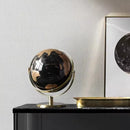 20cm Black & Gold Rotating Globe – European Inspired Elegant Home & Office Decor
