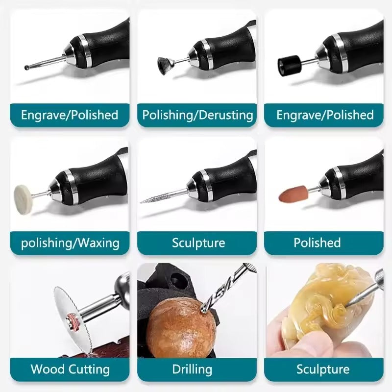 Cordless Electric Engraving Pen – 15,000 RPM for Wood & Glass
