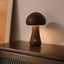 Wooden Touch LED Mushroom Night Light