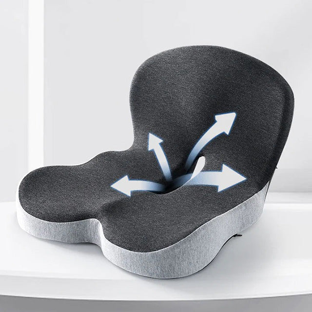 Memory Foam Lumbar Cushion – Back Rest Soft Support for Waist & Tailbone