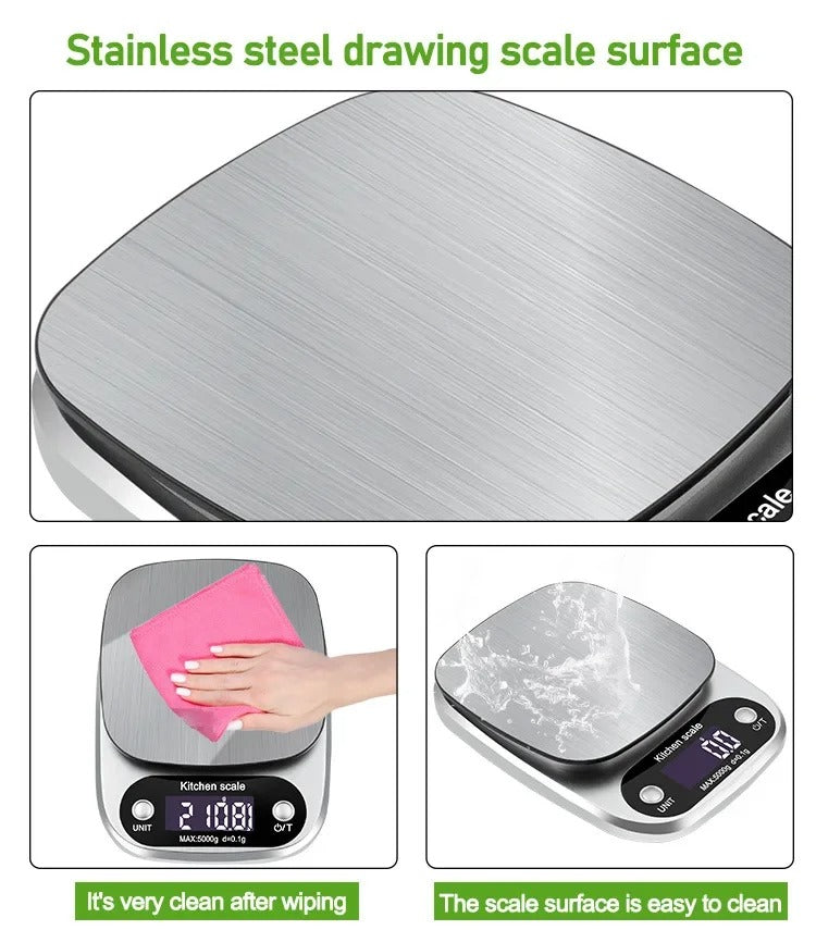 Mini Kitchen Scale – Stainless Steel High Precision 0.1g