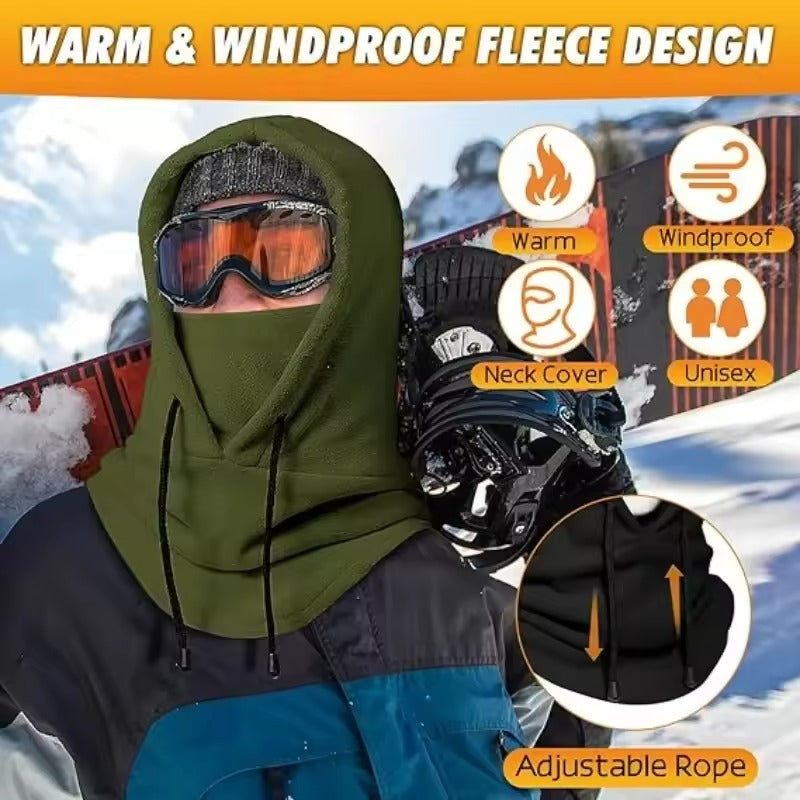 Thermal Fleece Ski Mask  – Cold Proof Beanie & Neck Warmer in One
