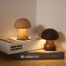 Wooden Touch LED Mushroom Night Light