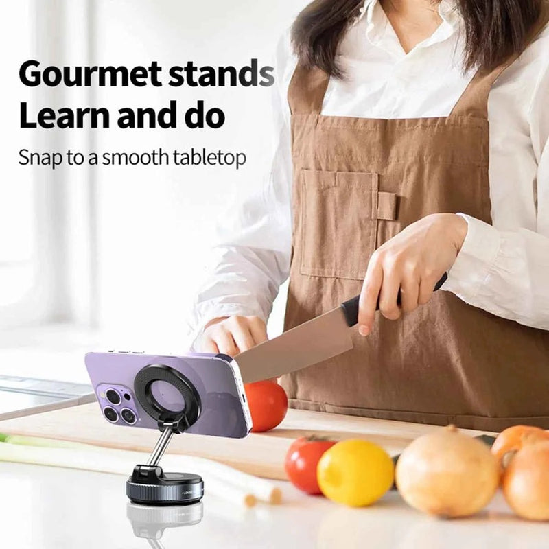 Magnetic Car Phone Holder – Foldable 360° Rotating Car Phone Mount