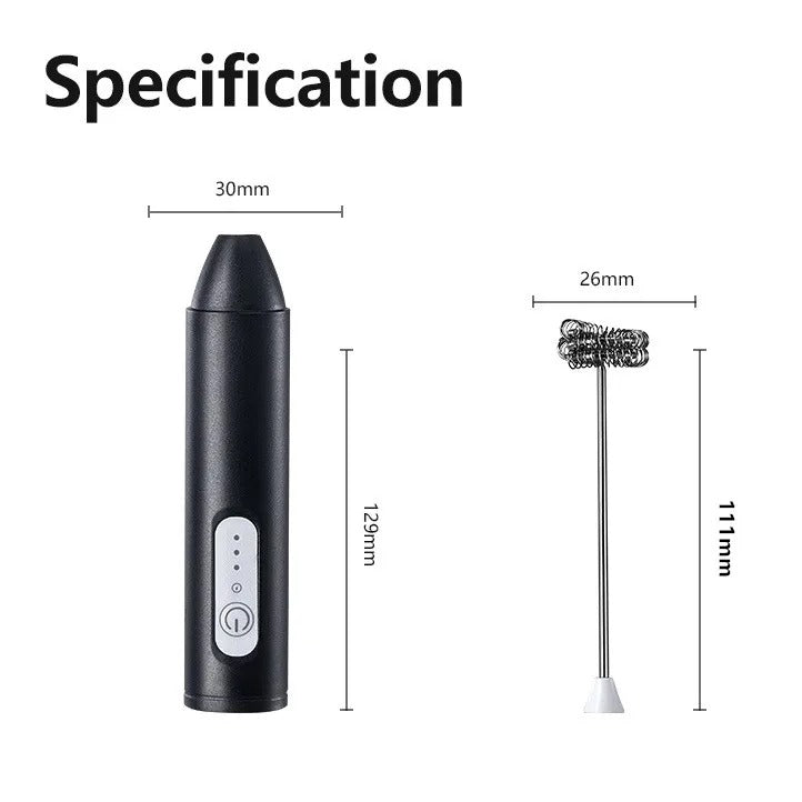 Rechargeable Electric Milk Frother – Mini Foam Maker for Home