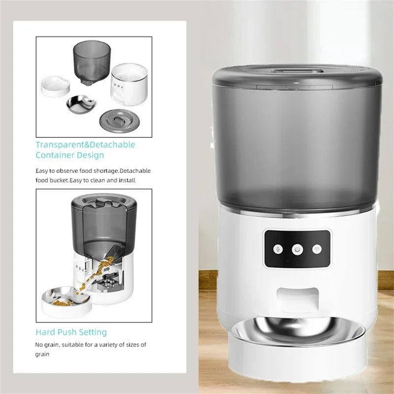 Smart WiFi Pet Feeder for Cats & Dogs – 4L Automatic Dispenser