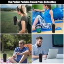 Stainless Steel French Press Coffee Maker – Vacuum Insulated Travel Mug 450ml