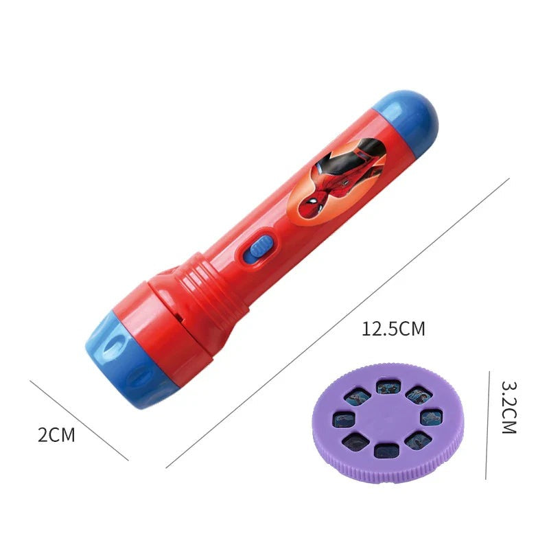Spiderman Projector Flashlight for Kids – Superhero Torch with 24 Cartoon Slides