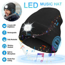 Bluetooth LED Beanie – Music Hat with Stereo Headphones for Running Hiking Jogging