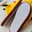 Pokémon Pikachu Plush Winter Slippers – Warm Non-Slip House Shoes for Women