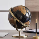 20cm Black & Gold Rotating Globe – European Inspired Elegant Home & Office Decor