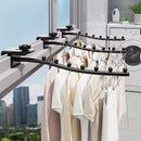 Adjustable Clothes Hanger Rack – Slim Sturdy No-Drill Wall Stand