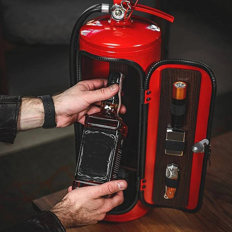 Fire Extinguisher Home Bar Cabinet – Novelty Whiskey Cabinet & Gift for Men
