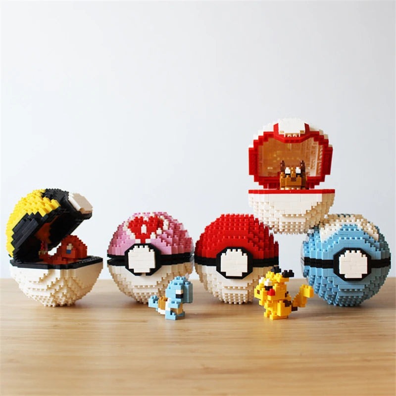 Pokémon Poké Ball Mini Building Blocks Set – (397 PCS) Assemble Brick Model