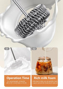 Rechargeable Electric Milk Frother – Mini Foam Maker for Home