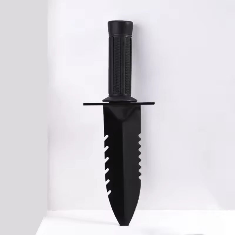 Stainless Steel Metal Detector Shovel – Double Serrated Digging Gardening Tool with Sheath