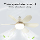 Compact Silent Ceiling Fan-Integrated Ceiling Light - Three Light Settings with Remote