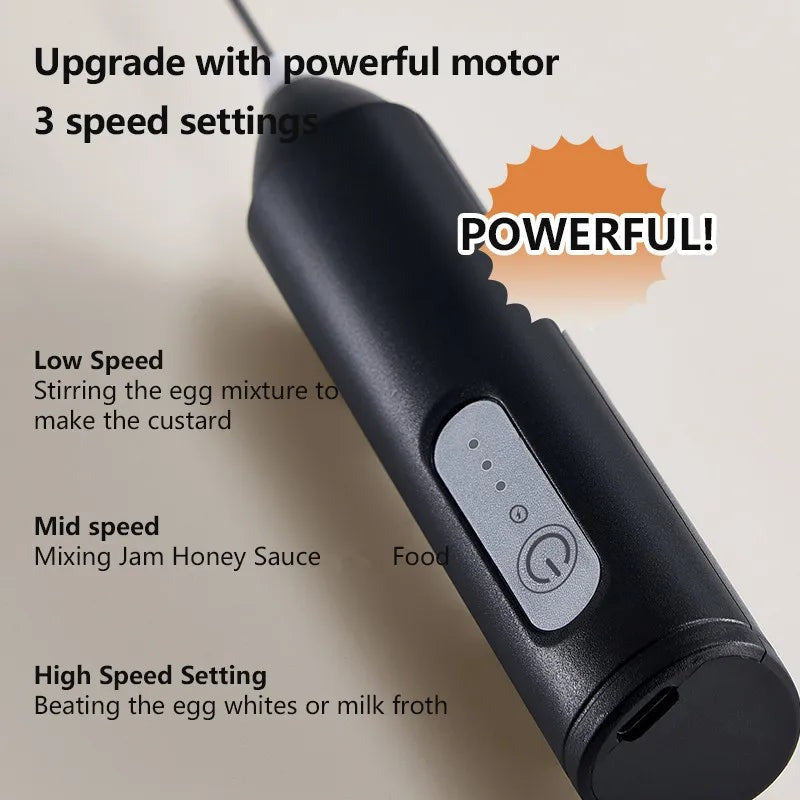 Rechargeable Electric Milk Frother – Mini Foam Maker for Home