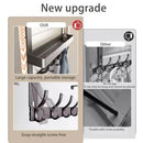 Space-Saving Door Hook – No-Drill Aluminum Steel Hanger with 5 Hooks