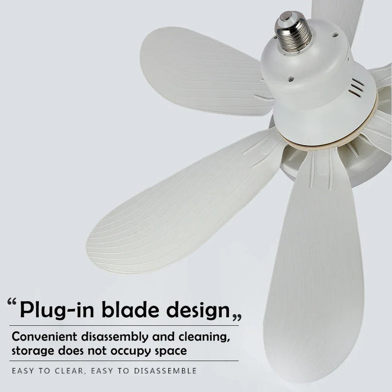 Compact Silent Ceiling Fan-Integrated Ceiling Light - Three Light Settings with Remote