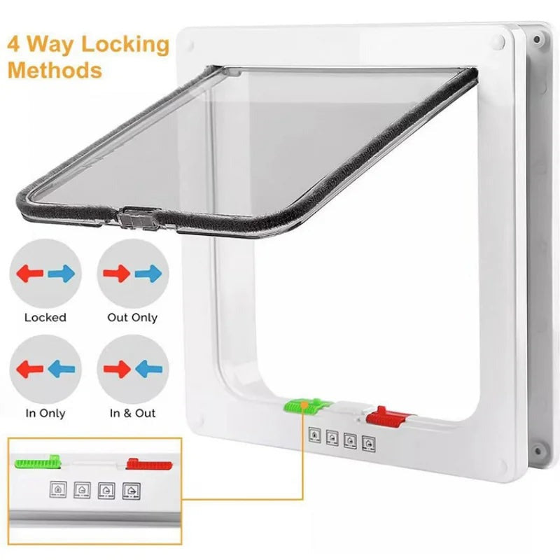 Weatherproof Pet Door – Wall-Mounted Cat & Dog Flap Easy to Install