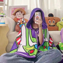 Buzz Lightyear Fleece Shawl Blanket – Toy Story Cozy Wearable Cape for Indoor Comfort