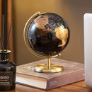 20cm Black & Gold Rotating Globe – European Inspired Elegant Home & Office Decor