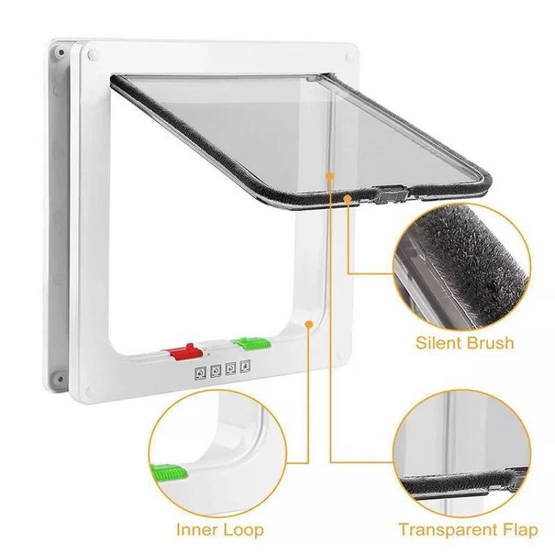 Weatherproof Pet Door – Wall-Mounted Cat & Dog Flap Easy to Install