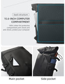 Waterproof Roll-Top Backpack – Travel Laptop Bag with USB Port & Anti-Theft Design