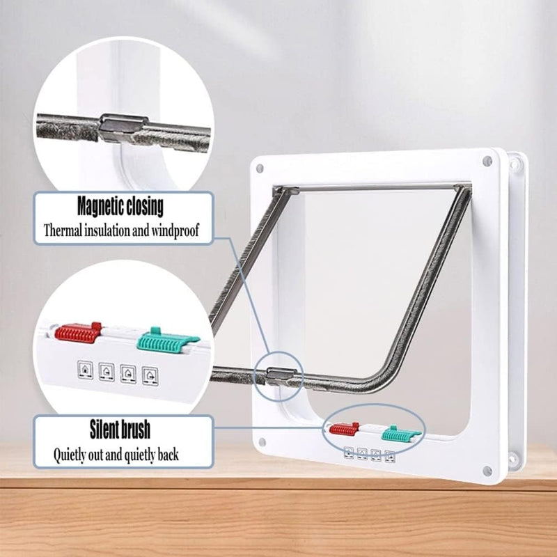 Weatherproof Pet Door – Wall-Mounted Cat & Dog Flap Easy to Install