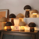 Wooden Touch LED Mushroom Night Light