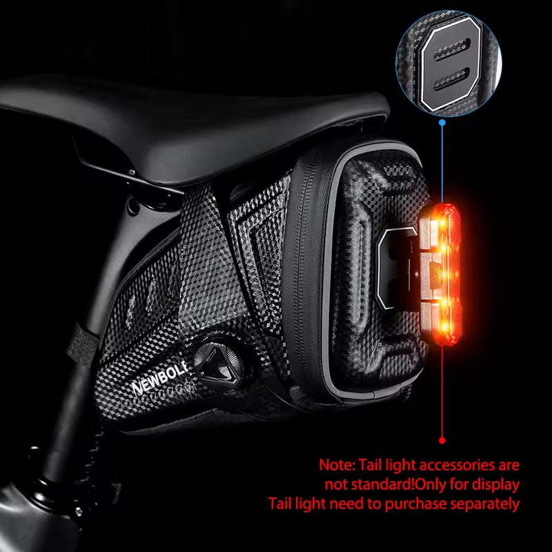 Waterproof Bicycle Saddle Bag – 1.5L Hard Shell Seat Bag with Rotating Lock