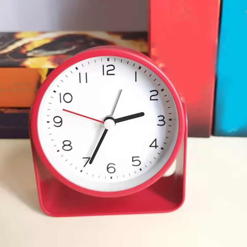 Retro Analog Silent Alarm Clock – 360° Rotating Battery-Operated Sturdy Metal Build