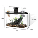 Desktop Fish Tank – Small Aquarium with LED Light Filter & Anti-Slip Base