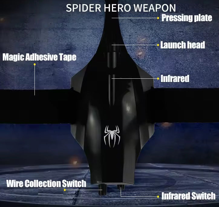 Spiderman Web Shooter Toy – Long-Distance Shooter with Laser Sight