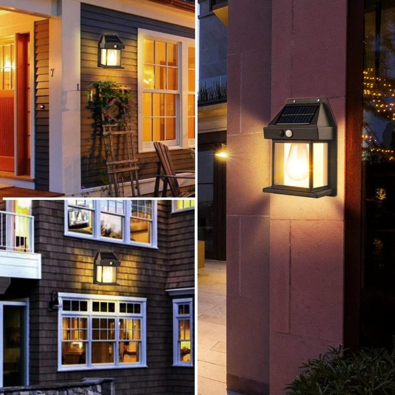 Outdoor Wall Light - Solar Powered Waterproof equipped with Motion Detector