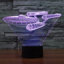 3D Optical Illusion Lamp – 16 Colored Star Trek Night Light with Remote