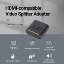 2-Port HDMI Splitter 4K – Dual Monitor Adapter for TVs & Laptops