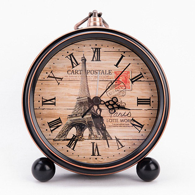 Classic European Design Clock – Silent Non-Ticking Quartz Desk Clock