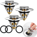 Universal Pop-Up Sink Plug 35–44mm – Copper & Stainless Steel Drain Stopper
