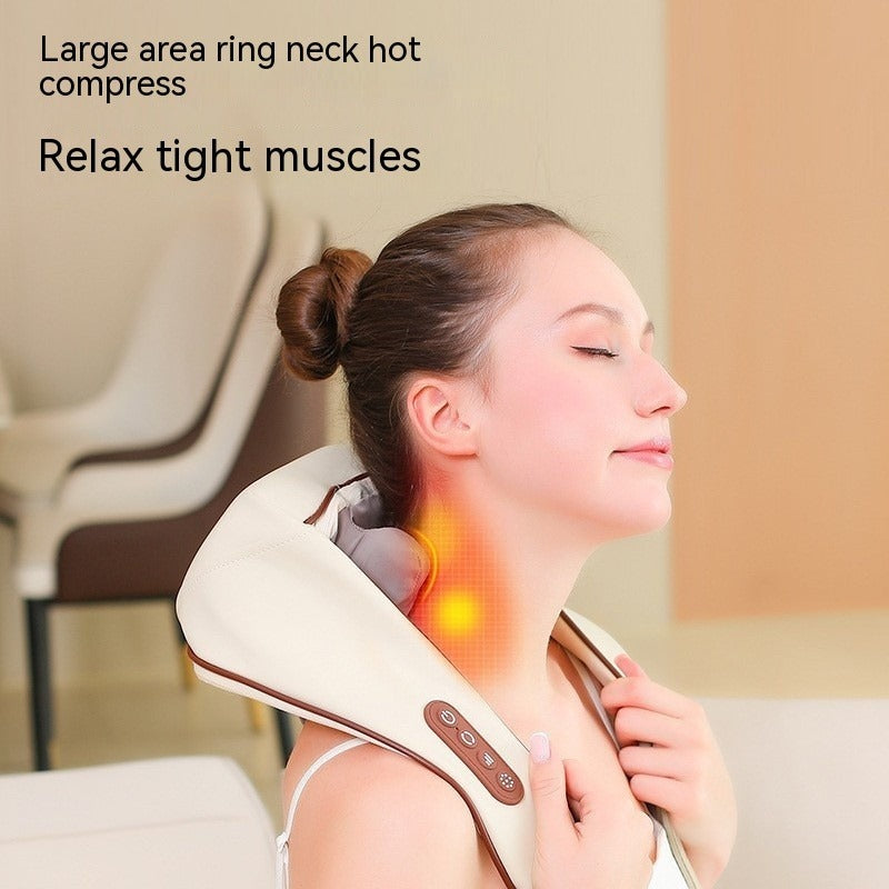 Wireless Shiatsu Neck & Shoulder Massager – Heated Kneading for Relaxing Pain Relief