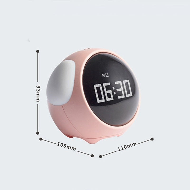 Fun Kids Alarm Clock – Emoji Display Night Light Snooze & Temp Display Voice Control