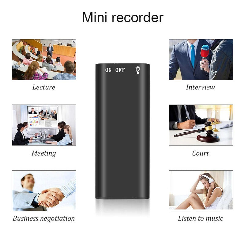 Mini USB Voice Recorder 32GB – Portable Voice Activated Recorder