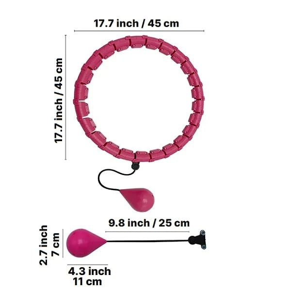 Weighted Smart Hula Hoop – Adjustable 28-Knot Waist Trainer for Fitness & Weight Loss