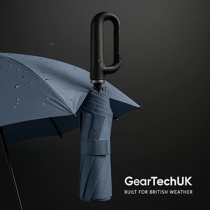 Windproof Folding Umbrella – Reinforced Frame Auto Open/Close Buckle Handle