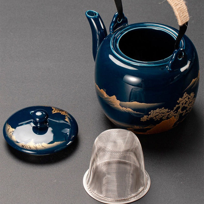 Japanese Style Ceramic Handle Tea Set