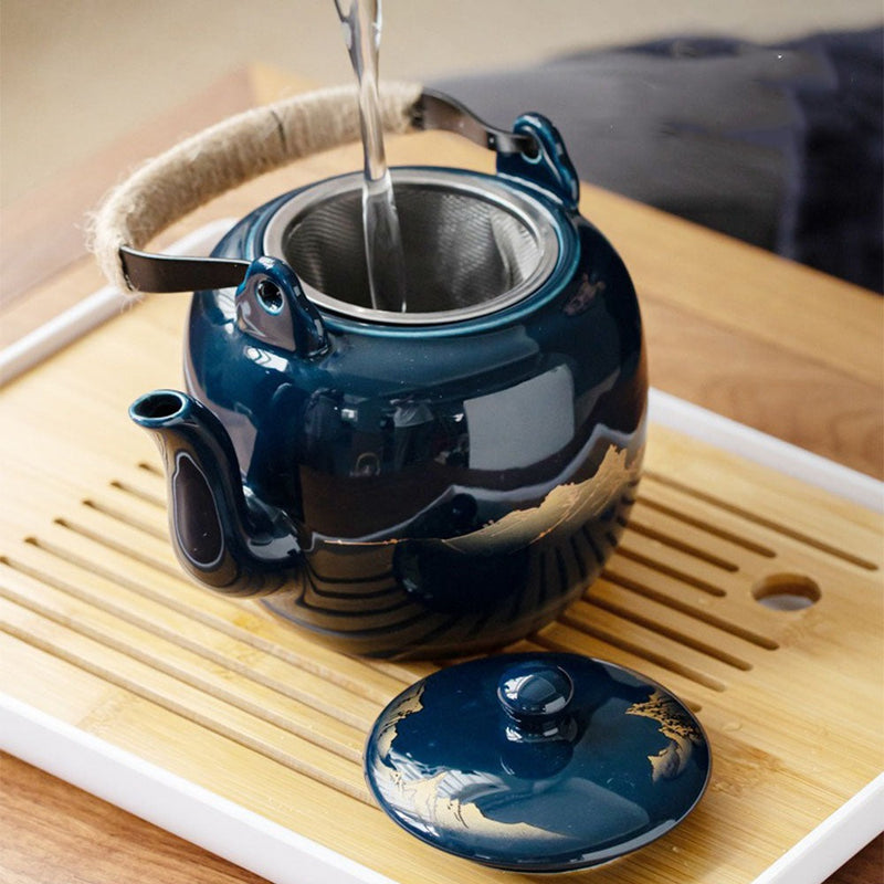 Japanese Style Ceramic Handle Tea Set