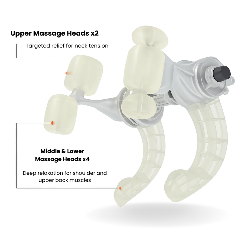 Wireless Shiatsu Neck & Shoulder Massager – Heated Kneading for Relaxing Pain Relief